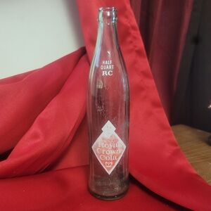 Vintage RC Cola Glass Bottle - Clear Half Quart, 1 Pint, 16 Ounces Vintage 1964